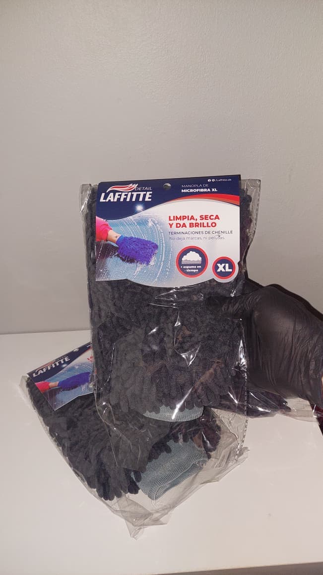 Laffitte - Guante de lavado XL de microfibra