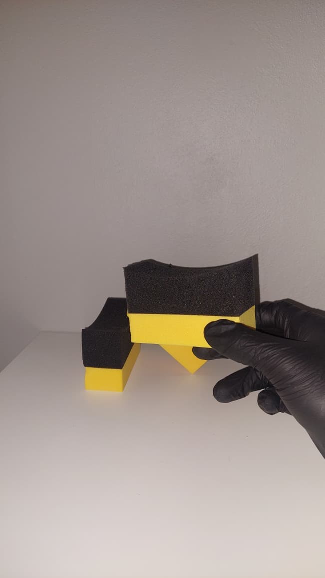 Aplicador curvo para cubieras / plasicos amarillo eco